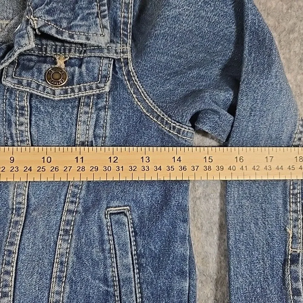 Carter's Classic Blue Jean Youth Jacket Size 7 7A Boys Girls Medium Wash Denim